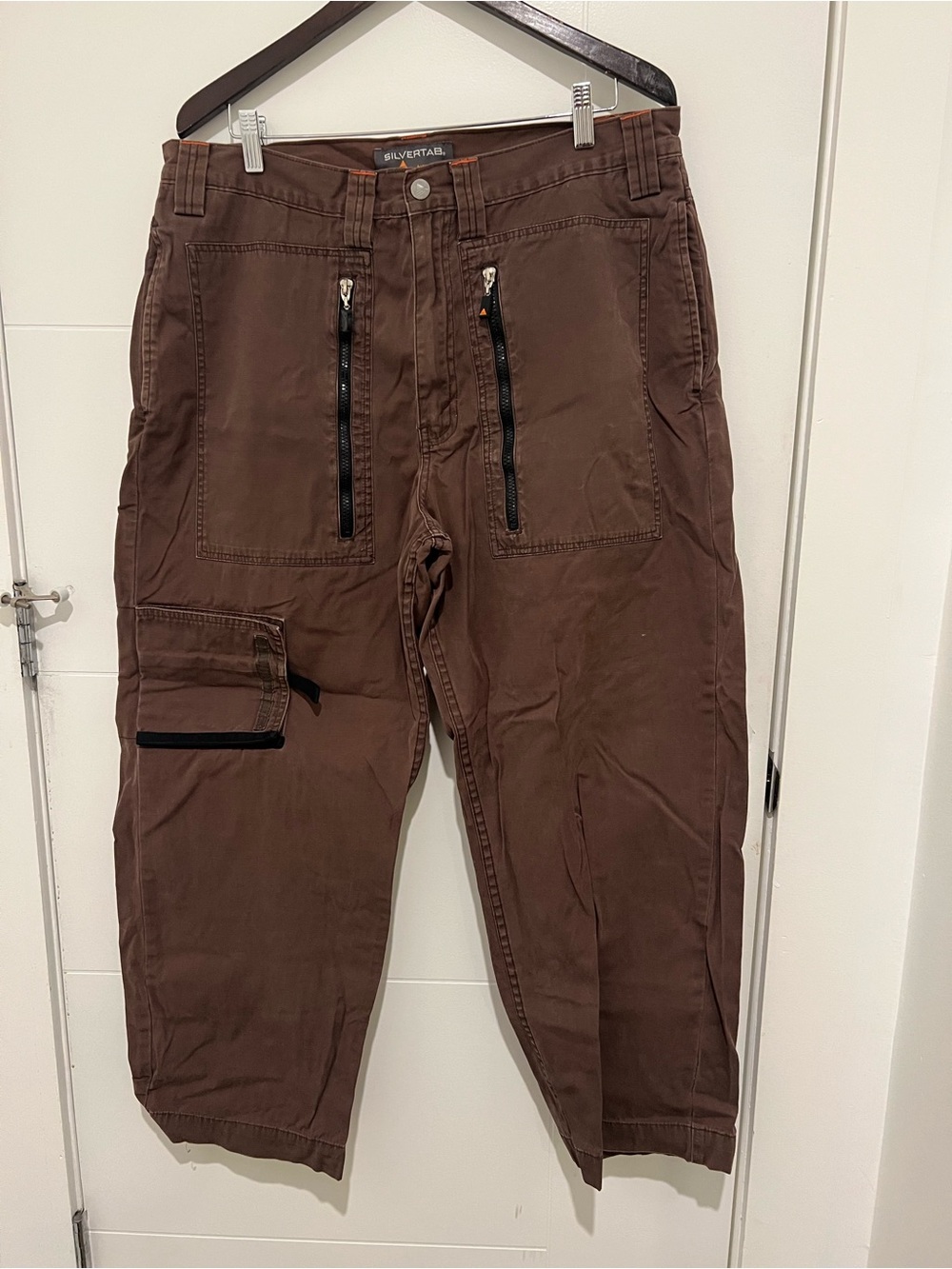 Levi's Brown Cargo Pants with Front Zip Pockets